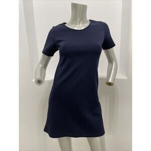GHINEA Short  Sleeve Casual Mini Blue Dress